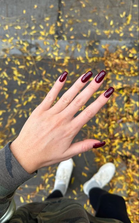 Dark Red Nails, Cherry Nails, Beige Aesthetic, Red Aesthetic, Polish Girls, Red Nails, Stylish Nails, Arm Warmers, Nail Inspo