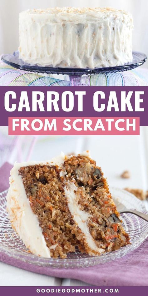 Carrot Cake Recipe With Coconut, Amazing Carrot Cake Recipe, Carrot Cake From Scratch, Layer Carrot Cake, Easy Carrot Cake Recipe, Carrot Cake Recipe Homemade, Recipes With Coconut Cream, Carrot Cake Recipe Easy, Carrot Cake With Cream Cheese