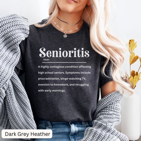 Funny Class of 2025 Senior Shirt Back to School High School Senior T-Shirt Senioritis Humours Senior Grad Gift Senior Year Planner, Senior Year Checklist, Back To School High School, Year Checklist, Senior Shirts, Class Of 2025, Grad Gifts, High School Senior, Yearly Planner