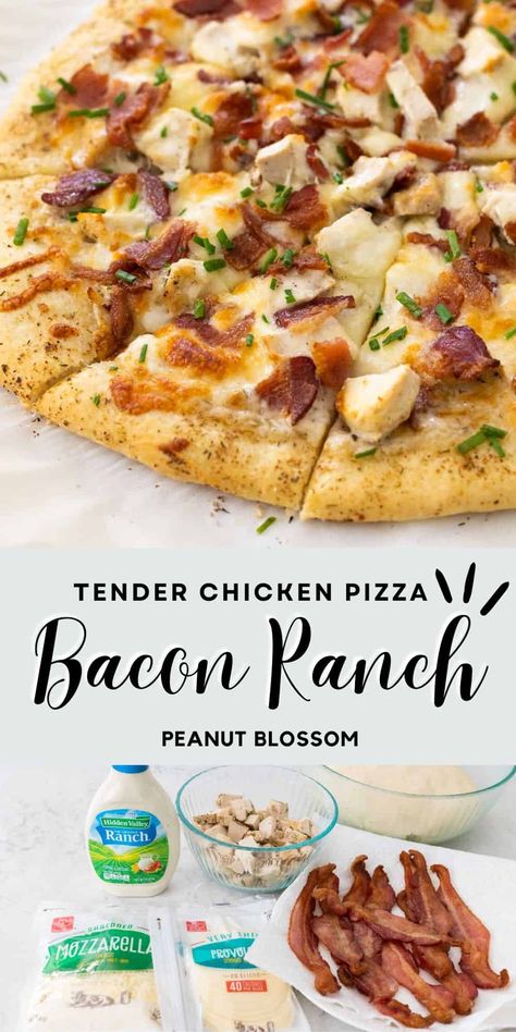 Chicken Bacon Ranch Pizza Handheld Dinner, Flatbread Appetizers, Guy Food, Pizza Crust Recipe Easy, Bacon Ranch Pizza, Pizza Ranch, Ranch Pizza, Chicken Bacon Ranch Pizza, Oven Food