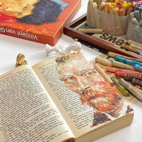 Oil Pastels Drawing, Red Beard, Arte Van Gogh, Oil Pastel Art, Oil Pastel Drawings, Sketchbook Art Journal, Artist Aesthetic, Arte Sketchbook, Oil Pastels