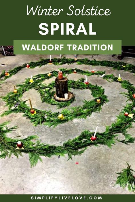 The Winter Solstice Spiral: A Step-by-Step Guide to This Beautiful Waldorf Tradition Winter Solstice Spiral, Solstice Spiral, Winter Solstice Rituals, Shortest Day Of The Year, Homeschool Projects, Winter Activity, Winter Solstice, Winter Activities, Kids Education