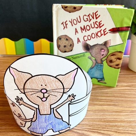 Free Printable Mouse and Cookie Hat - Primary Playground Primary Playground, Book Themed Activities, Love Activities, Laura Numeroff, Mouse A Cookie, Uno Cards, Cookies Theme, Author Study, Library Activities