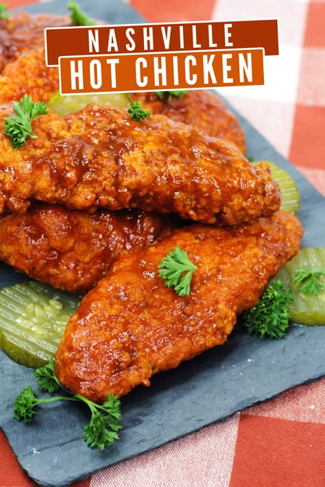 Instant Pot Nashville Hot Chicken, Air Fryer Nashville Hot Chicken Tenders, Hot Nashville Chicken Recipe, Nashville Hot Chicken Air Fryer, Nashville Chicken Recipe, Air Fryer Hot Chicken, Air Fryer Nashville Hot Chicken, Nashville Hot Chicken Recipe, Chicken In Air Fryer