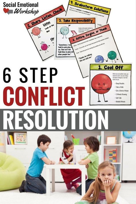 Conflict Resolution Pin 1 Conflict Resolution Activities, Conflict Resolution Skills, Teaching Elementary School, Resolving Conflict, Guidance Lessons, Elementary Counseling, Social Emotional Development, Classroom Freebies, Physical Education Games