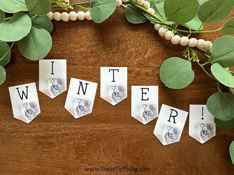 Winter Banner, December Printable, Owl Printables, Banner Printable, How To Make Slime, Educational Activities For Kids, Fun Printables, Charlotte Mason, Printable Banner