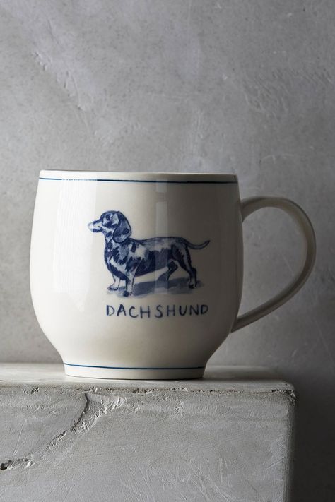 Winnie Dogs, Mini Doxie, Anthropologie Mugs, Vintage Dachshund, Dachshund Funny, Cat Vs Dog, Anthropologie Home, Cat Lady Gift, Weenie Dogs