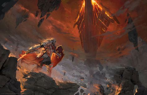 Descent into Avernus - D&D, Clint Cearley on ArtStation at https://www.artstation.com/artwork/W2xe32 The Decemberists, Dungeon Master's Guide, Flying Fortress, Fallout Art, Forgotten Realms, Dnd Art, D&d Dungeons And Dragons, Dungeon Master, Dnd Characters