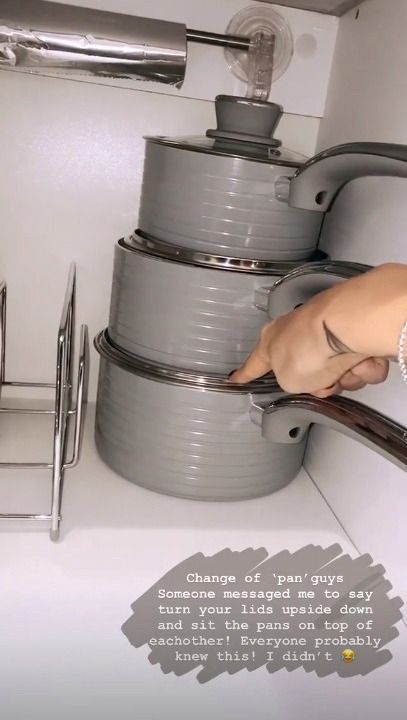 Mrs Hinch reveals her genius space-saving way of storing her pans in kitchen cupboards and it’s so simple Kitchen Cupboard Organization, Mrs Hinch, Diy Organizer, Kitchen Cups, House Organisation, Kitchen Organization Pantry, Kitchen Organisation, Organizing Hacks, Apartment Organization