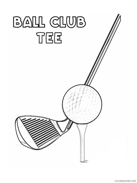 Golf Coloring Pages for Kids Golf 3 Printable 2021 300 Coloring4free - Coloring4Free.com Golf Coloring Pages Free Printable, Golf Printables, Golf Coloring Pages, Golf Line Drawing, Golf Images Clip Art, Golf Clip Art Black And White, Wwe Coloring Pages, Zoo Coloring Pages, Farm Coloring Pages