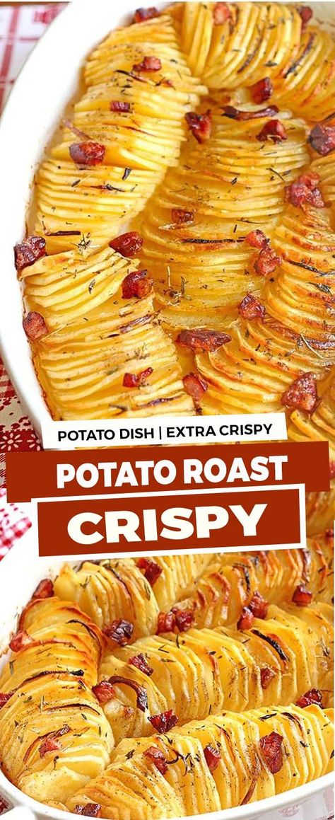 Crispy Potato Roast - Cakescottage Peach Cobbler Muffins, Leftover Baked Potatoes, Baked Potato Slices, Sweet Appetizer, Potato Slices, Seasoned Potatoes, Peach Cobbler Easy, Potato Bites, Bbq Chicken Pizza