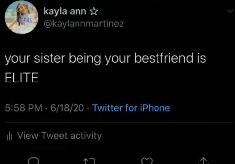 Twitter Quotes Sister, Sometimes All You Need Is Your Sister Tiktok Quote, Siblings Twitter Quotes, Family Tweets Love, Twitter Quotes Family, Sister Twitter Quotes, Ex Best Friend Tweets, Tweets About Best Friends, Sister Tweets