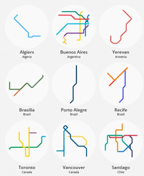 American graphic designer Peter Dovak is passionate about urban transportation. He has creates colorful designs that represent transit systems in a... Transportation Graphic Design, Metro Design, Cs Go Wallpapers, Organizational Design, Transit Map, Metro Map, Map Tattoos, Infographic Map, Subway Map