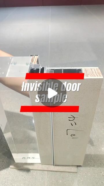 Tommy Lee on Instagram: "Invisible door sample, if you learn more details please contact me. #pivot #interior #room #checkroom #architect #interior #China #factory #aluminum #board #foshan #frameless #hidden" Invisible Doors Interior, Invisible Doors Ideas, Pivot Doors Detail, Invisible Doors, Interior Door Knobs, Frameless Door, Metal Doors Design, Door Detail, Interior Room