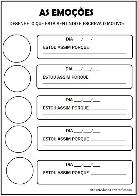 **♥***♥**    MINHA PAIXÃO: ALFABETIZAÇÃO   **♥***♥**: ATIVIDADES PARA TRABALHAR AS EMOÇÕES Journal Prompts, Coaching, How To Plan