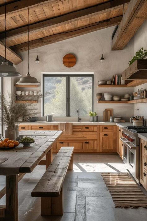 40 Rustic Farmhouse Kitchen Ideas That Look Chic and Charming  40 Rustic Farmhouse Kitchen Ideas That Look Chic and Charming Rustic Farmhouse Kitchen Ideas, Primitive Kitchen Cabinets, Rustic Farmhouse Style Kitchen, Barn Kitchen, Farmhouse Kitchen Ideas, Dream Kitchens Design, Farmhouse Kitchen Design, Rustic Farmhouse Kitchen, Farm Kitchen