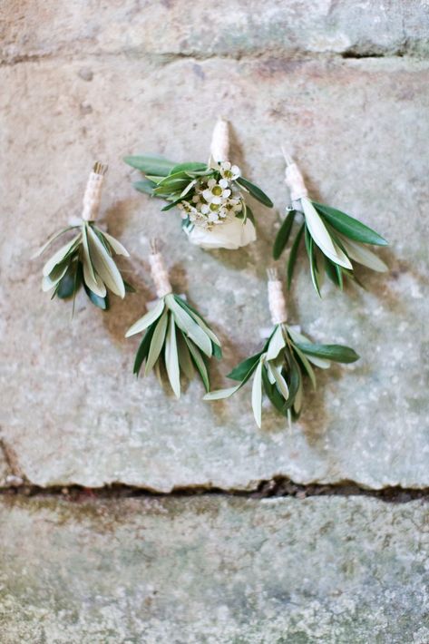 Olive Branch Wedding, Italian Destination Wedding, Buttonhole Flowers, Olive Wedding, Button Holes Wedding, Greek Wedding, Tuscany Wedding, Olive Leaf, Italian Wedding