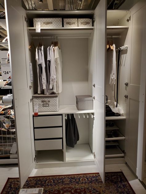 Songesand Wardrobe Hack, Ikea Brimnes Wardrobe Organization, Brimnes Wardrobe Organization, Ikea Brimnes Closet Hack, Brimnes Closet Hack, Ikea Wardrobe Ideas Small Spaces, Brimes Ikea Wardrobe Hack, Ikea Wardrobe Organisation, Ikea Kleppstad Wardrobe