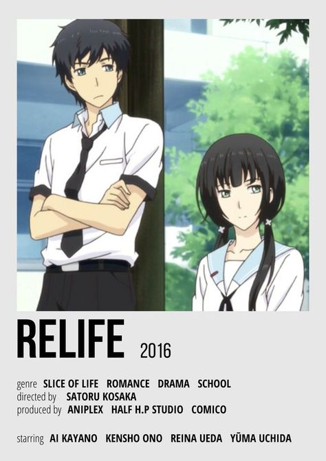 Relife Anime, Gou Matsuoka, Poster Information, Anime Minimalist Poster, Anime Wall Prints !!, Best Romance Anime, Japanese Animated Movies, Anime Suggestions, Anime Toon