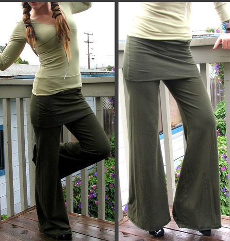 Olive Chill Realm Yoga Pants Organic cotton by HerbanDevi on Etsy - I could wear these pants all week long and then some. They are oh so flattering and oh so practical with the pockets/pouch in the skirt. Made from dark olive colored cotton/lycra. Cotton Leggings For Yoga With Relaxed Fit, Versatile Stretch Cotton Harem Pants, Relaxed Fit Yoga Pants For Fall, Fitted Cotton Harem Pants In Solid Color, Fitted Solid Cotton Harem Pants, Fitted Solid Color Cotton Harem Pants, Stretch Cotton Yoga Pants, Fitted Cotton Yoga Pants For Fall, Green Cotton Stretch Yoga Pants