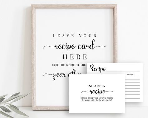 Excited to share the latest addition to my #etsy shop: Recipe Card Template, Bridal Shower Sign, Printable Recipe Card Request, Editable Template, Instant Download PPW557 ADDIE https://etsy.me/3IrFBQj #paperpassindesigns #babyshower #recipecard Bridal Shower Recipe Cards Request, Recipe Cards For Bridal Shower Wording, Bridal Shower Recipe Request, Bridal Shower Recipe Cards, Printable Recipe Card, Recipe Card Template, Bridal Shower Recipe, Brunch Bubbly, Bridal Shower Sign