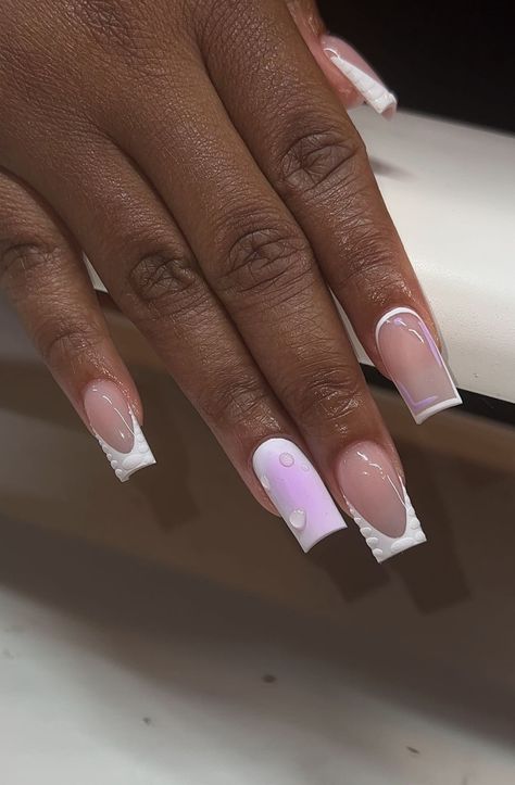 Bubble French Tip Nails, Raindrop Nails, Ambre Nails, Stylish Nails Designs, Glamour Nails, Cute Braided Hairstyles, Nail Art Ombre, Classy Acrylic Nails, Nail Idea