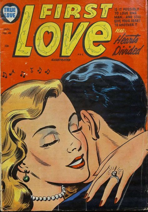 First Love Illustrated 48 (Harvey Comics) - Comic Book Plus Roger Wilkerson, Young Romance, Pop Art Comic Girl, Comic Pop Art, Romantic Comics, Comics Love, Vintage Pop Art, Love Cover, Romance Comics