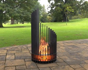 Garden Fireplace, Welding Crafts, Metal Fire Pit, Round Fire Pit, Fire Pit Designs, Backyard Fire, Cnc Plasma, Firepit, Water Jet