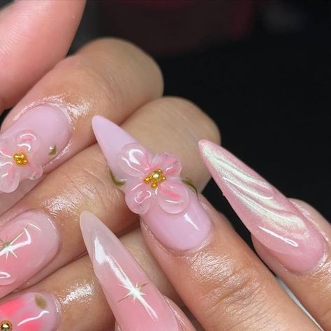 𝐒𝐊𝐘𝐄  | 𝒢𝑒𝓁 𝒳 𝒩𝒶𝒾𝓁𝓈 on Instagram: "♡ my nails 🪷✨🌸✨  ♡ length/shape: long, stiletto  . . . . . . ♡ #nailsofinstagram #gelx #apresnails #nails #nailart #apres #nailinspo #nailsofig💅🏼 #inlandempirenails #ienailtech #explore #nailsbyskyelinh" Nail Inspo January, New Years Nail, Pink Stiletto Nails, Nail Growth Tips, Girly Nails, Locs Styles, New Years Nail Designs, January Nails, Long Stiletto