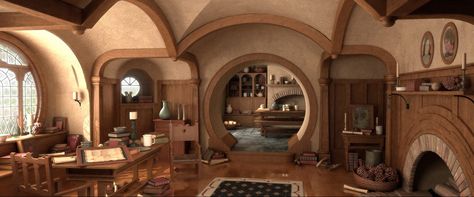 Hobbit House Interior, Casa Do Hobbit, Bag End, Casa Hobbit, Earth Bag Homes, Earth Sheltered, Hobbit Hole, Cob House, Tanah Liat