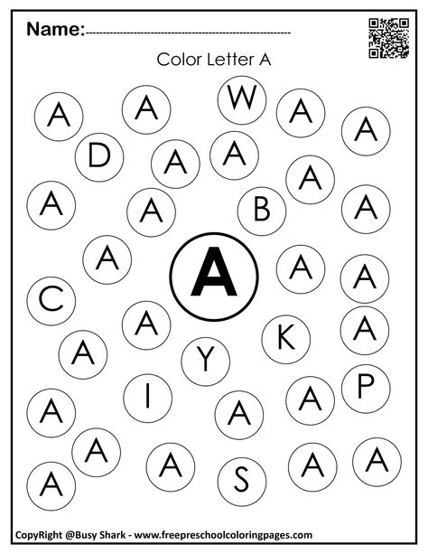 Set of Letter A "10 free Dot Markers coloring pages" Letter Dobber Sheets, Review Alphabet Preschool, Learning The Letter A Activities, Alphabet Recognition Preschool, Abc Dot Marker Pages, Letter A Trace Worksheet, A Coloring Sheet, Letter A Dot Worksheet, Pre K Letter A