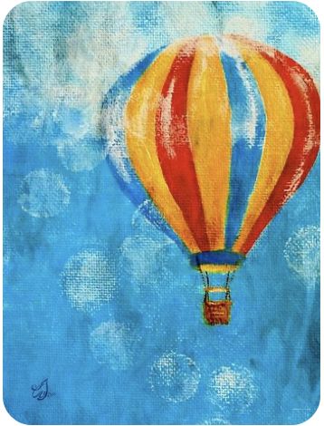 Balloons Painting, Hot Air Balloons Art, Balloon Painting, Easy Painting Ideas, Christmas Paintings On Canvas, Easy Canvas Painting, Small Canvas Art, Balloon Art, Christmas Paintings