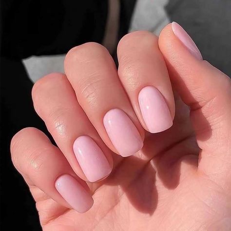 Round Square Nails, Acrylic Nails Glossy, Fake Nails Square, Square Oval Nails, Glossy Nails, Hoco Nails, Pink Press On Nails, Nails Glossy, Short Fake Nails