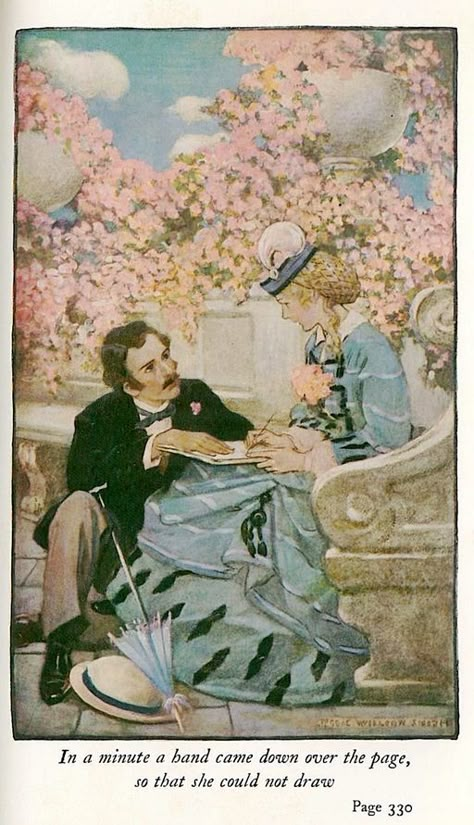 laurie and amy illustration from Little Women by Jessie Willcox Smith Little Women Scenes, Jessie Willcox Smith, Amy March, Little Woman, Louisa May Alcott, Woman Illustration, Little Women, Vintage Illustrations, Book Illustrations