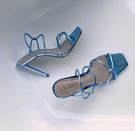 Instagram post by Mariana Pereira • Jun 5, 2021 at 11:00am UTC Light Blue Heels, Elegant Shoes Heels, Y2k Heels, Trending Heels, Blue High Heels, Heels Aesthetic, Dr Shoes, Beautiful High Heels, Strappy Stilettos