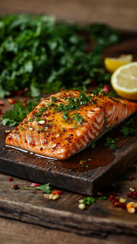 Cajun Honey Butter Salmon Seafood Pictures, Cajun Honey Butter Salmon, Roasted Asparagus And Potatoes, Honey Butter Salmon, Butter Salmon, Hearty Casseroles, Summer Meals, Salmon Dishes, Roasted Asparagus