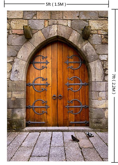 Knights of North Castle VBS Decor Ideas Church Entrance, Porte In Ferro, Medieval Door, Castle Doors, Old Wooden Doors, Gorgeous Doors, Cool Doors, Rustic Doors, Iron Work