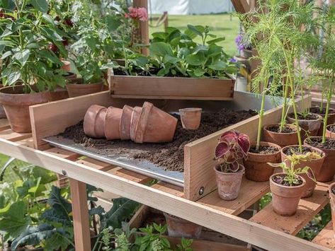 Greenhouse Planters, Greenhouse Storage, Potting Tray, Cedar Greenhouse, Greenhouse Heaters, Greenhouse Shed, Cedar Planters, Greenhouse Interiors, Gutter Guard