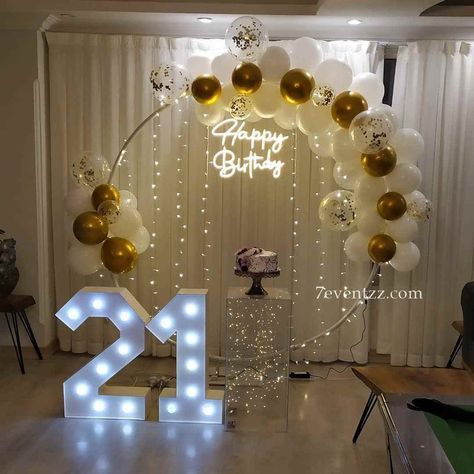 Birthday Function Decoration, Balloon Decorations Party Events, Simple Birthday Decorations At Home, Birthday Lights Decoration, Simple Balloon Decoration, 25 Birthday Decorations, Surprise Birthday Decorations, Birthday Decorations At Home, 18th Birthday Decorations