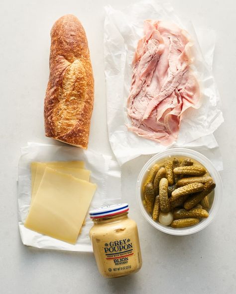 Post Image Turkey Dijon Sandwich, Cold Subs Sandwiches, Fancy Ham Sandwiches, Best Cold Sandwiches, Cafe Sandwich Ideas, Deconstructed Sandwich, French Baguette Sandwich, Work Sandwiches, Packed Lunch Sandwiches