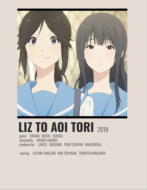 Gl Anime Recommendation, Anime Recommendations List Yuri, Liz To Aoi Tori, Liz And The Blue Bird, Anime Recs, Aho Girl, Best Romance Anime, Anime Suggestions, Anime List