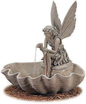 Fairy Garden Fountain, Angel Garden Statues, Fairy Fountain, Tabletop Water Fountain, Garden Waterfall, Fairy Statues, Garden Fountain, Fountains Outdoor, Garden Fountains