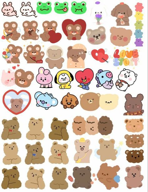 Pin by Jim Tsim on handraw | Scrapbook stickers printable, Printable sticker sheets, Digital sticker Stikers Aesthetic Cute, Cute Stickers Sheet, We Bear Bears Stickers, Cute Bear Stickers Printable, Bear Stickers Printable, Cute Soft Stickers, Cute Printable Stickers Journal, Cute Printable Sticker Sheets, Bujo Stickers Printable