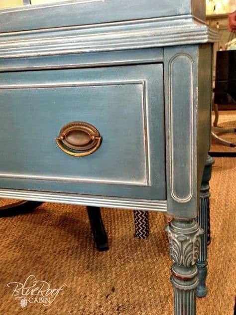 Two Vintage Sideboards From The Junk Shop Painting Wood Furniture White, Chalk Paint Furniture Dresser, Chalk Painted Furniture, Aubusson Blue, Distressed Furniture Painting, Blue Chalk Paint, Painting Wood Furniture, Blue Furniture, White Wax