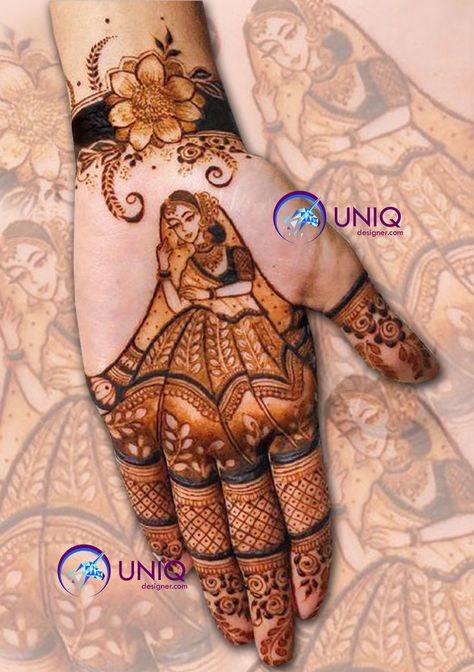 Potret Mehndi Design, Doli Mehandi Design, Veere Di Wedding Mehndi Design, Doli Design, Henna 2023, Figure Mehendi, Bride Mahendi, Karva Chauth Mehndi Designs, Baby Mehndi Design