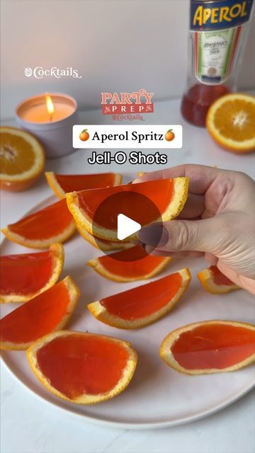 Cocktails (21+ to follow) on Instagram: "Celebrate the summer months ahead with these irresistible boozy treats! 🍊These Aperol Spritz Jell-O Shots are a fun remix on the iconic cocktail! 🍹Grab some friends and make these for your next gathering!😍🍊 Recipe from: @_bellabakes #aperolspritzjelloshots #aperol #spritz #jelloshots #aperolspritz #jello #citrus #summerideas #summerrecipes #summerparties #orange #boozyIngredients: -3-4 oranges, sliced in half -1/2 cup cold water -2.5 tbsp. gelatin -3/4 cup orange soda -1 cup Aperol -edible orange glitter" Aperol Jello Shots, Aperol Spritz Jello Shots, Aperol Spritz Party, Italian Cocktails, Pudding Shots, Orange Party, Brunch Drinks, Jello Shots, Boozy Drinks