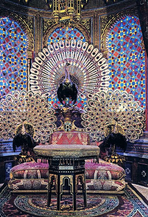 Shah Jahan's Peacock Throne! Peacock Throne, Go To Home, Linderhof Palace, Manor Interior, Rococo Interior, Shah Jahan, Castle Germany, Mother India, Palace Interior