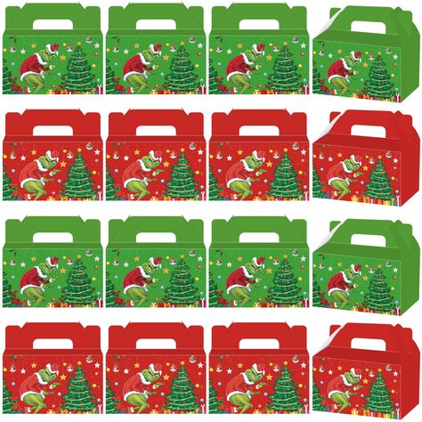 Grinch Party Favors, Grinchmas Party Ideas, Grinch Themed Food, Christmas Hangout, Grinch Themed Party, Grinch Themed Christmas Party, Grinch Birthday Party, Christmas Favors Diy, Christmas Boxes Decoration