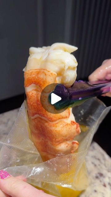 Suzy ❤️‍🔥🤘 on Instagram: "When life gives you giant lobster tails.. sous vide them! This is without a doubt my favorite way to cook a lobster tail. It leaves the meat, tender, juicy, and so succulent. I find the best results happen when the meat is removed from the shell. This keeps the lobster from getting rubbery and helps it cook evenly.

The first step, of course, is to remove the meat from the shell. I like to do this in sections. You can pull The Meat away from the show with your finger, then cut and remove the shell as you seperate the meat, this makes the little pieces on the sides come out so much easier. Leaving you a beautiful clean lobster tail. 

I like to sous vide lobster tail with salted butter- if you don’t like your seafood a little bit salty, then you can use regular b How To Cook Frozen Lobster, Best Way To Cook Lobster Tails, Lobster Tail Recipe Baked, Lobster Meat Recipes, Sous Vide Lobster Tail, Sous Vide Lobster, Lobster Tail Recipe, Giant Lobster, Lobster Recipes Tail