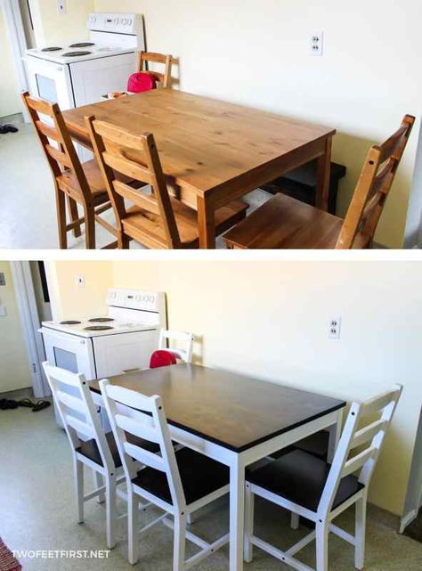 Ikea Dining Table Hack, Ikea Table Hack, Ikea Dining Table, Ikea Dining, Dining Furniture Makeover, Diy Kitchen Table, Rustic Dining Furniture, Kitchen Table Makeover, Table Ikea